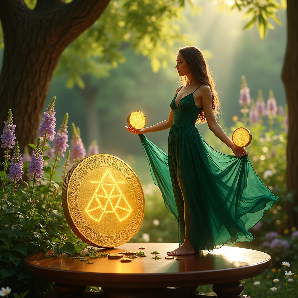 As der Pentacles und Zwei der Pentacles