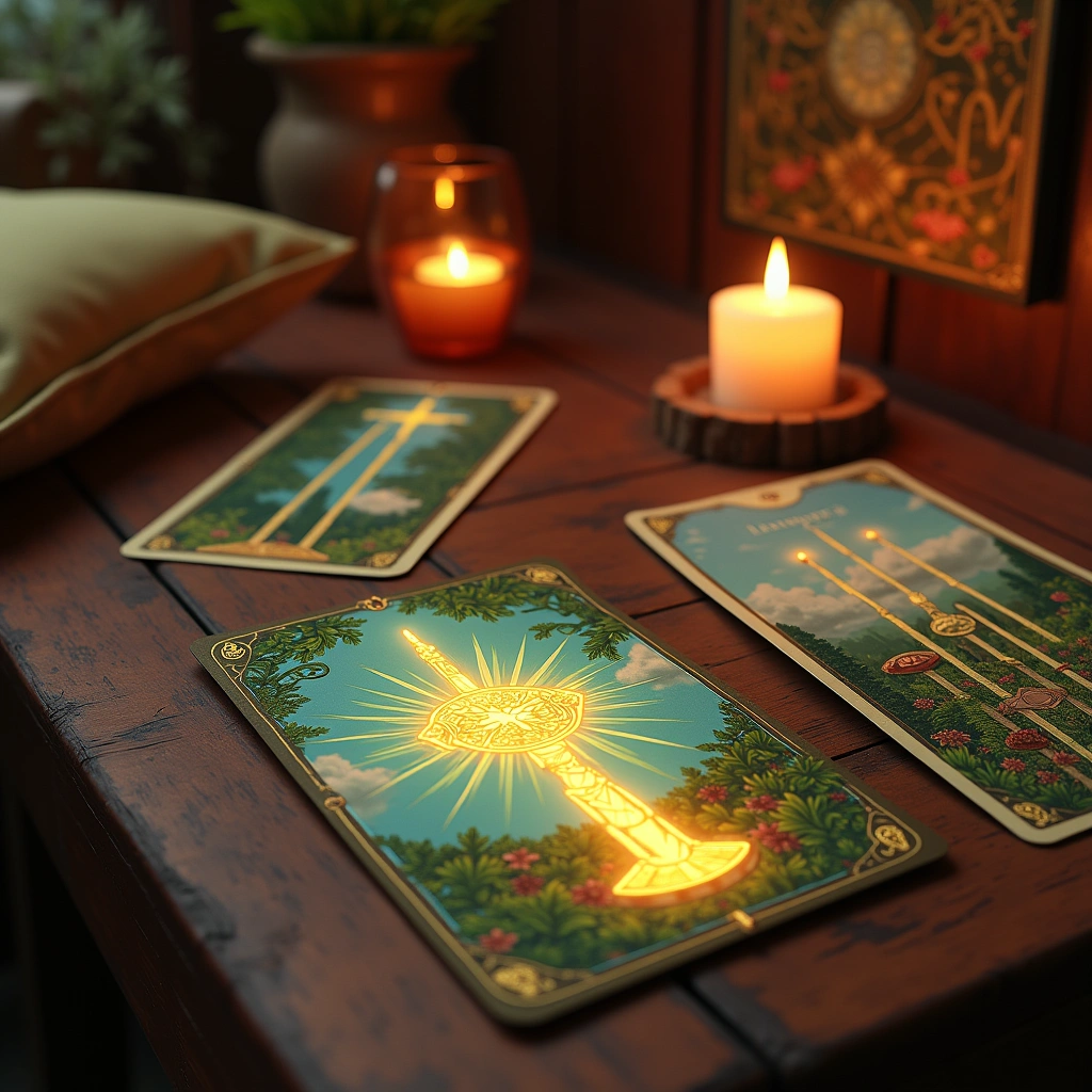 As der Pentacles und Acht der Stäbe