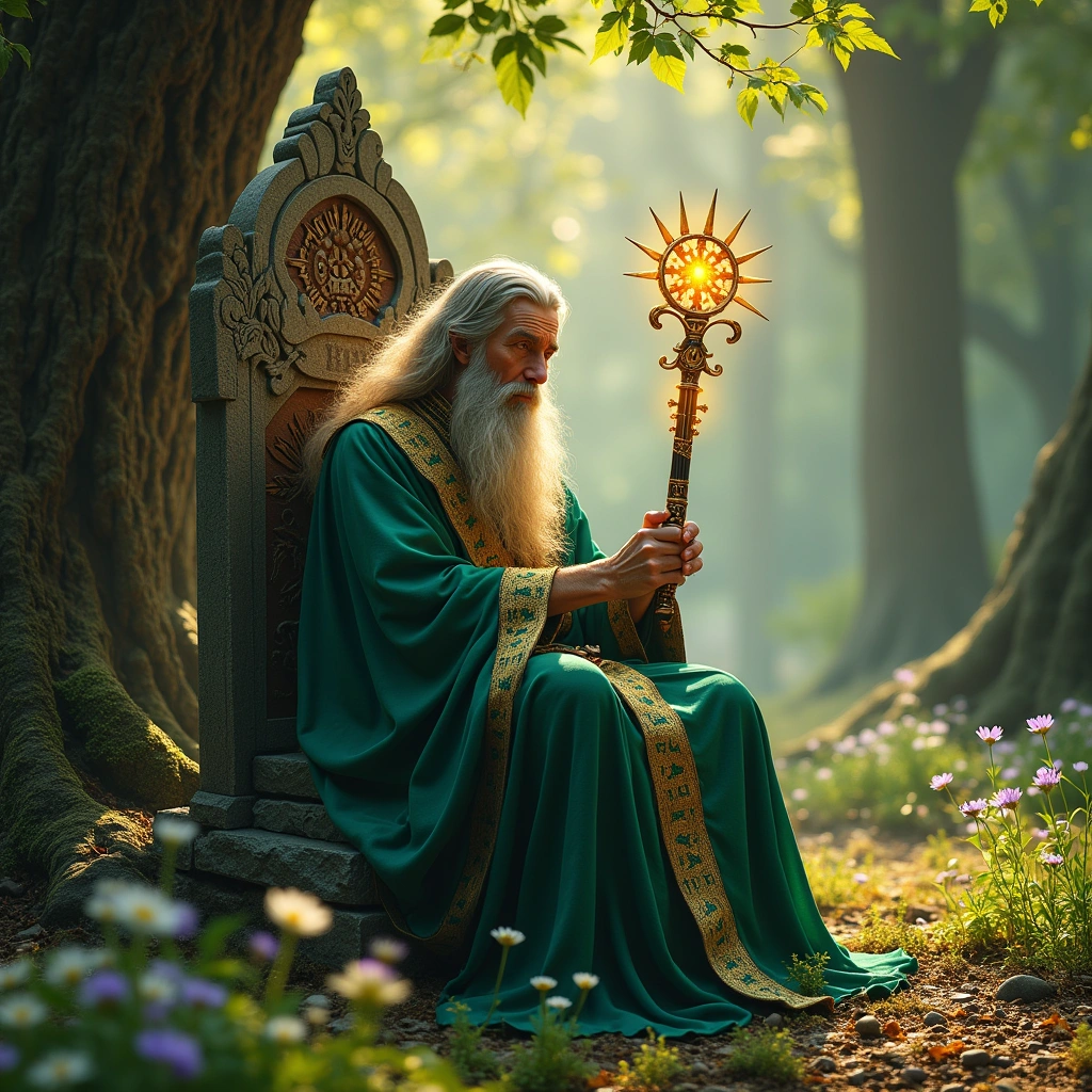 As der Stäbe und der Hierophant