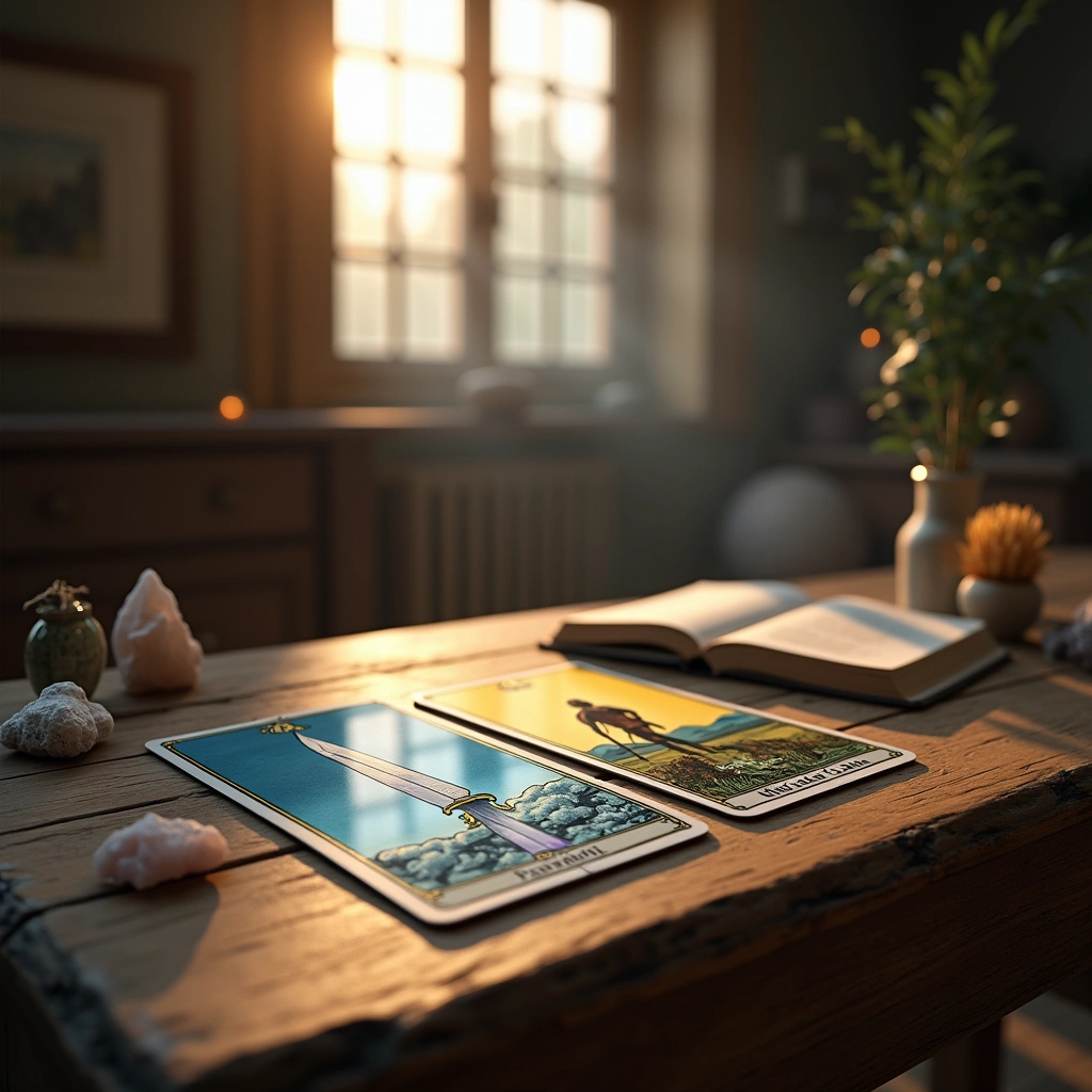 Ass der Schwerter und Neun der Stäbe