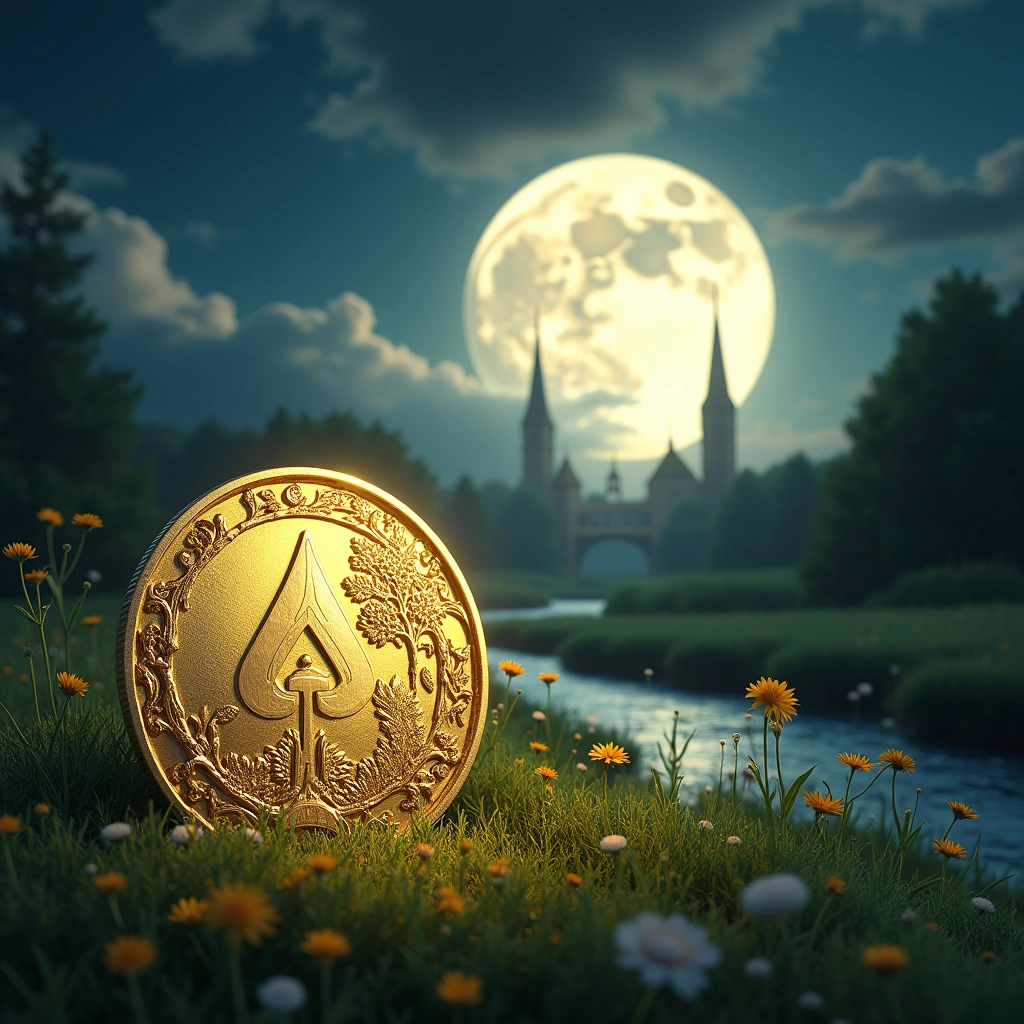 As der Pentacles und der Mond