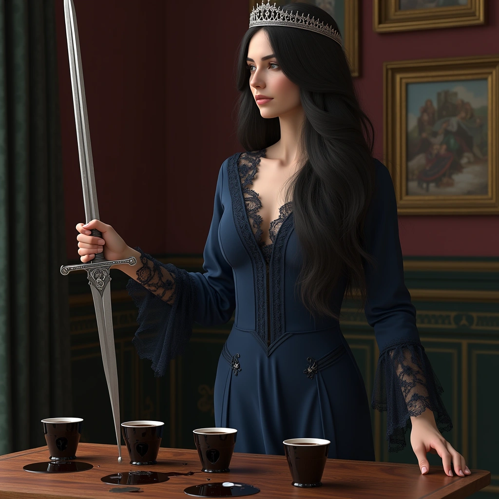 Fünf Kelche und Königin der Schwerter