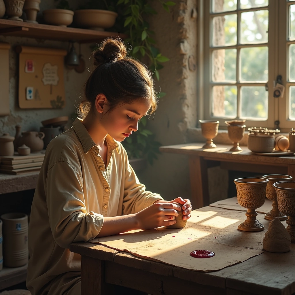 Acht der Pentacles und Vier der Kelche