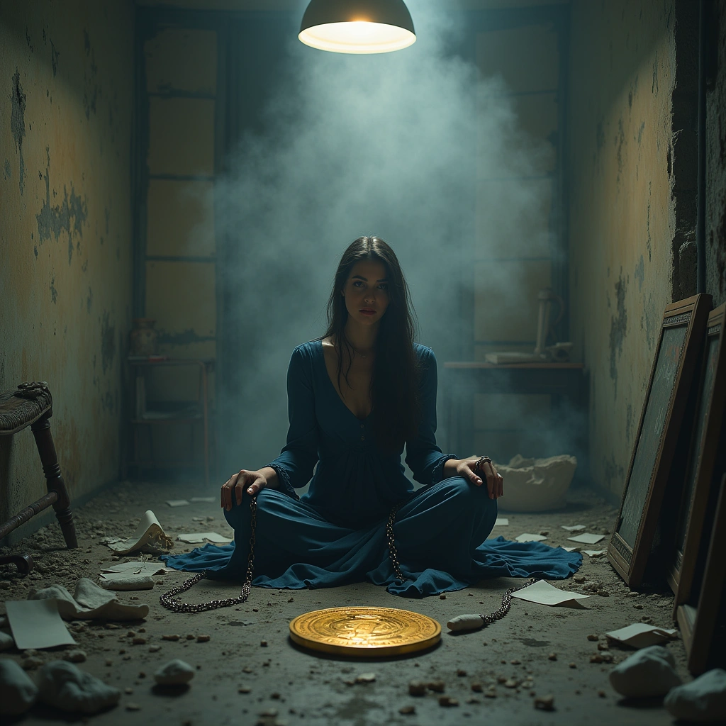 Acht der Schwerter und As der Pentacles