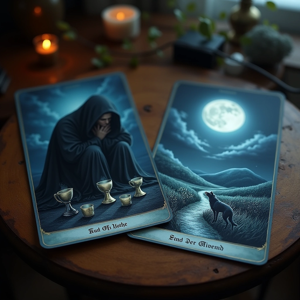 Fünf Kelche und der Mond