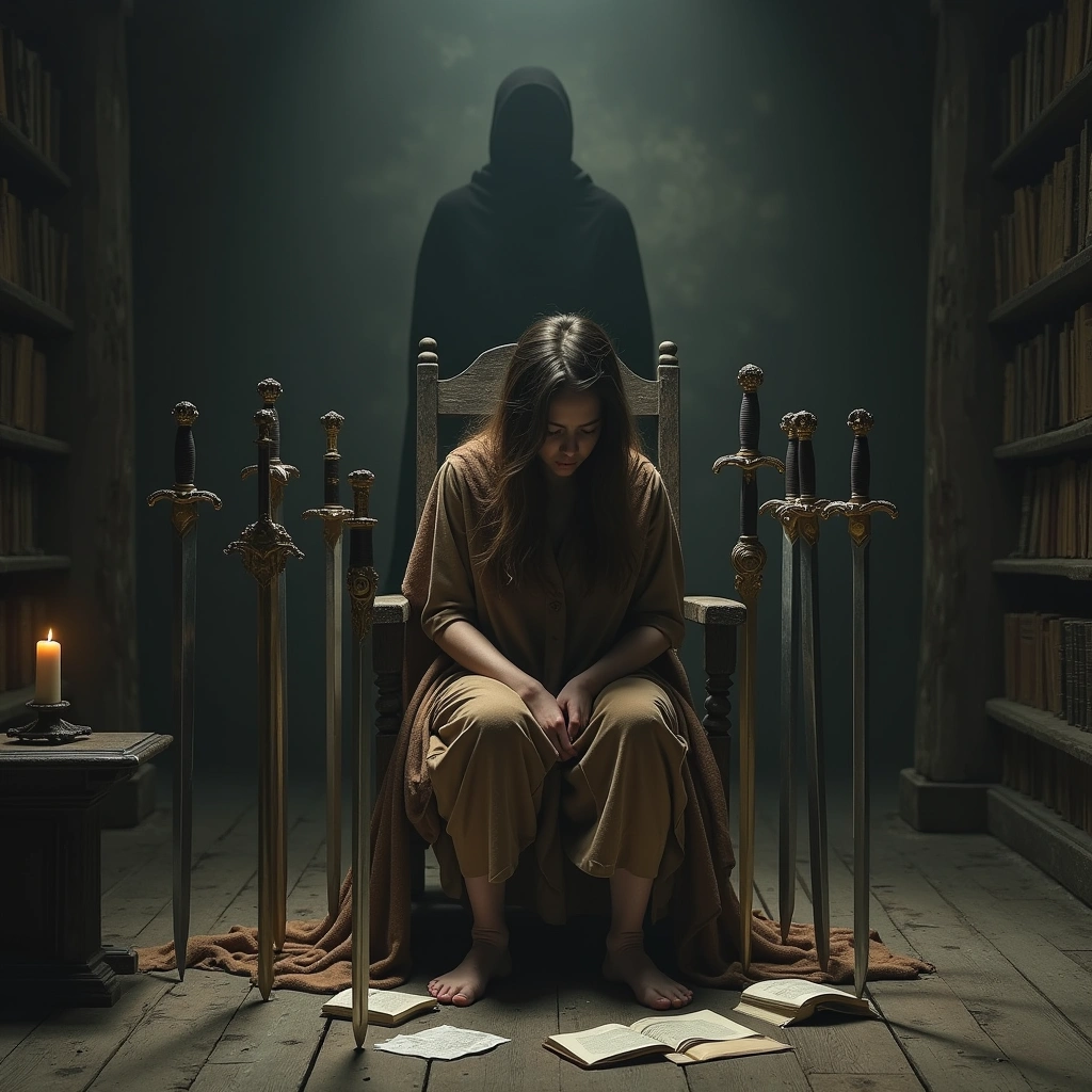 Acht der Schwerter und Zehn der Schwerter