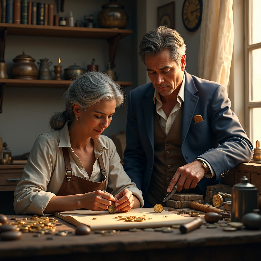 Acht der Münzen und König der Schwerter