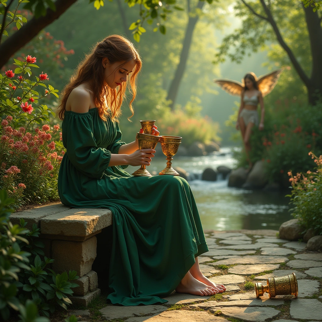 Fünf Kelche und die Liebenden