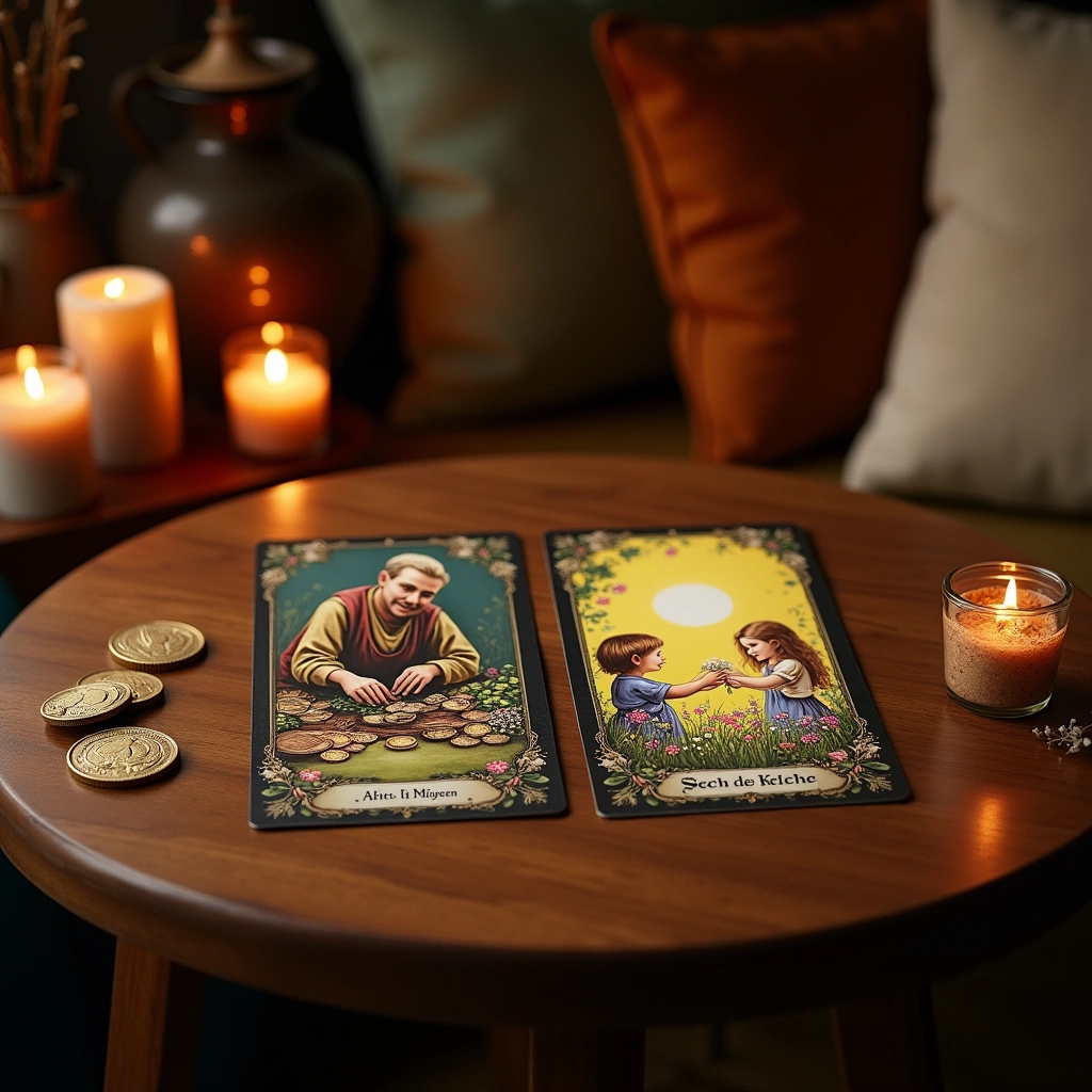 Acht der Münzen und Sechs der Kelche