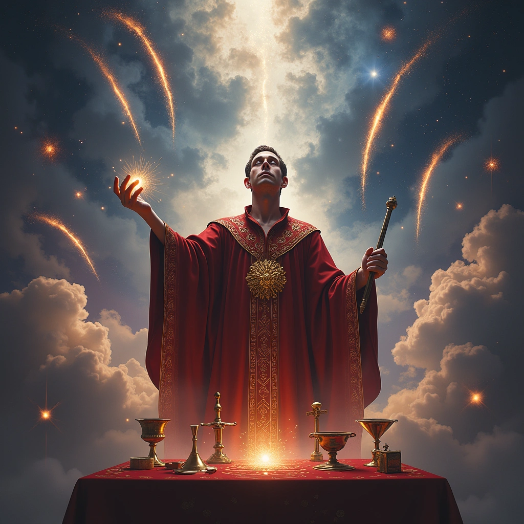 Acht der Stäbe und der Magier