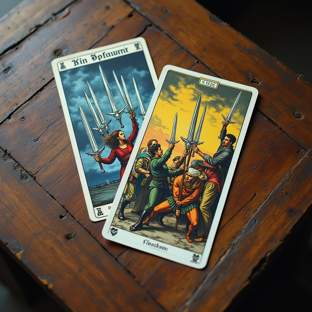 Fünf Schwerter und Fünf Stäbe