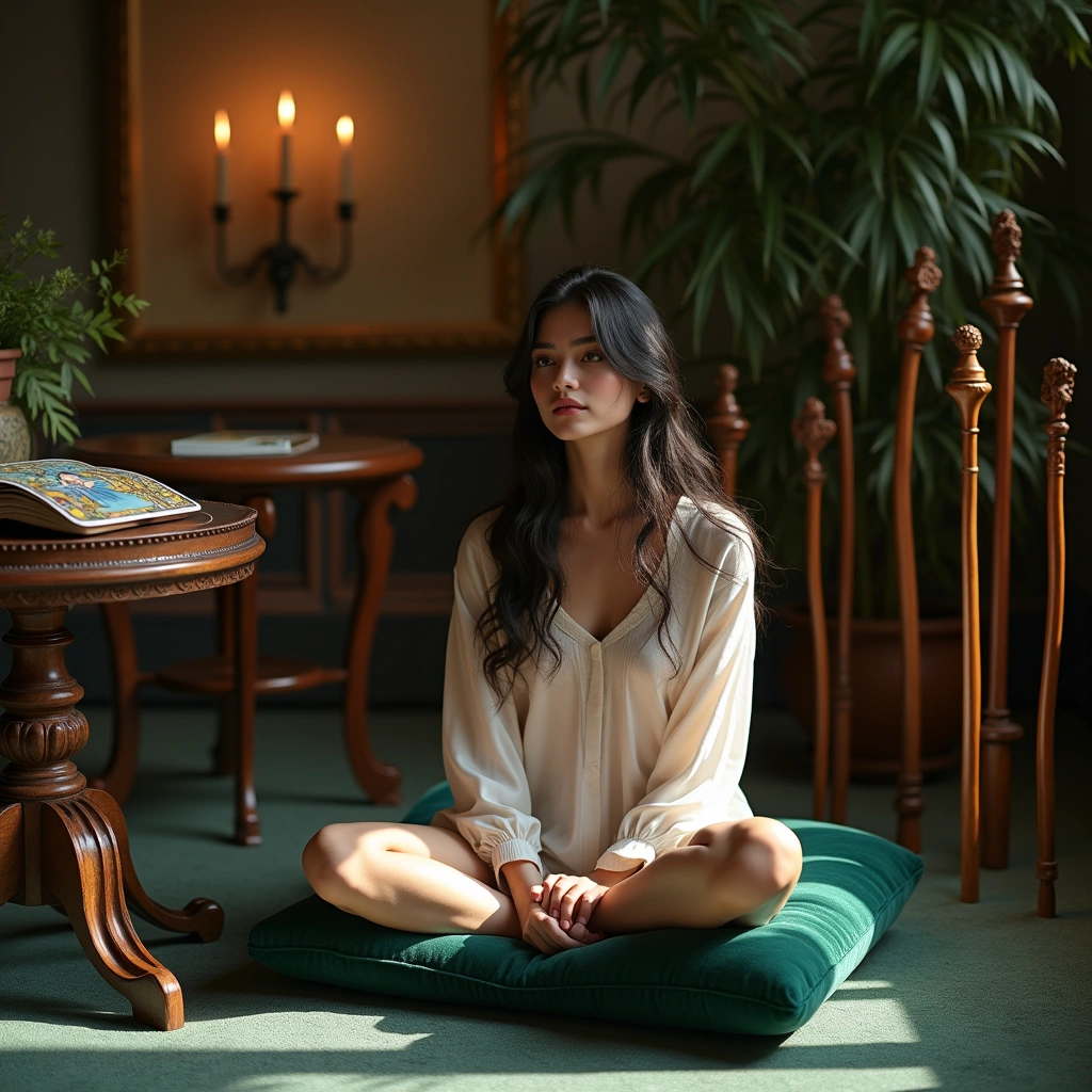 Acht der Stäbe und Vier der Schwerter