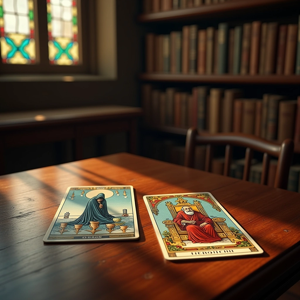 Fünf Kelche und der Hierophant